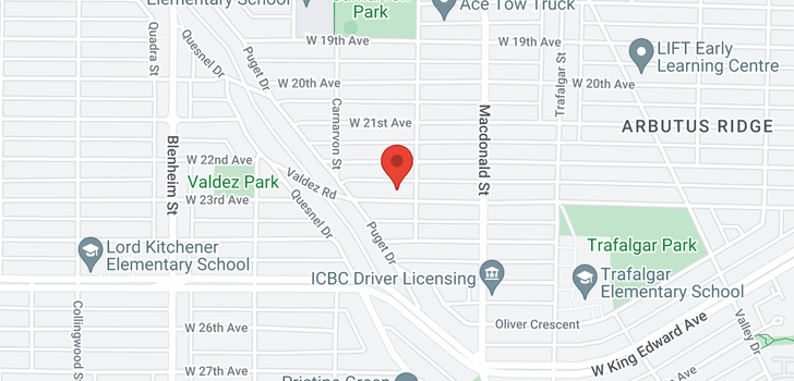 map of 2923 W 23RD AVENUE